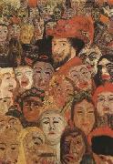 Portrait of the Artist Sur-Rounded by Masks (mk09) James Ensor